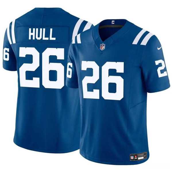 Men & Women & Youth Indianapolis Colts #26 Evan Hull Blue 2024 F.U.S.E. Vapor Limited Football Stitched Jersey
